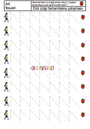 anasınıflar için düz çizgi çalışması